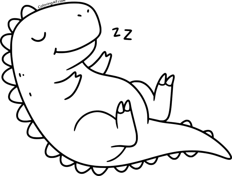 Cute Dinosaur Coloring Page