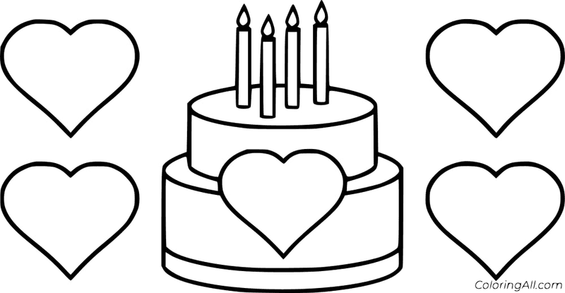 Birthday Cake and Hearts