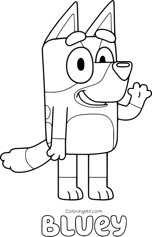 Bluey Coloring Page