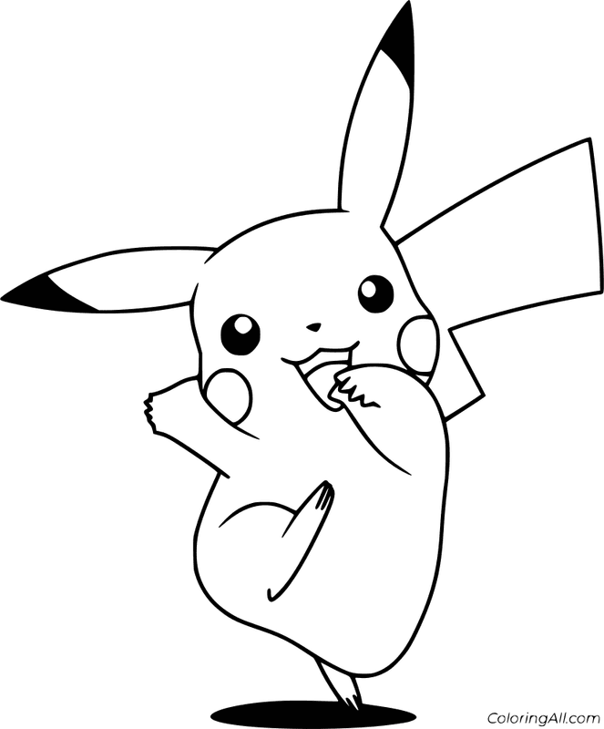 Pikachu Coloring Page 2