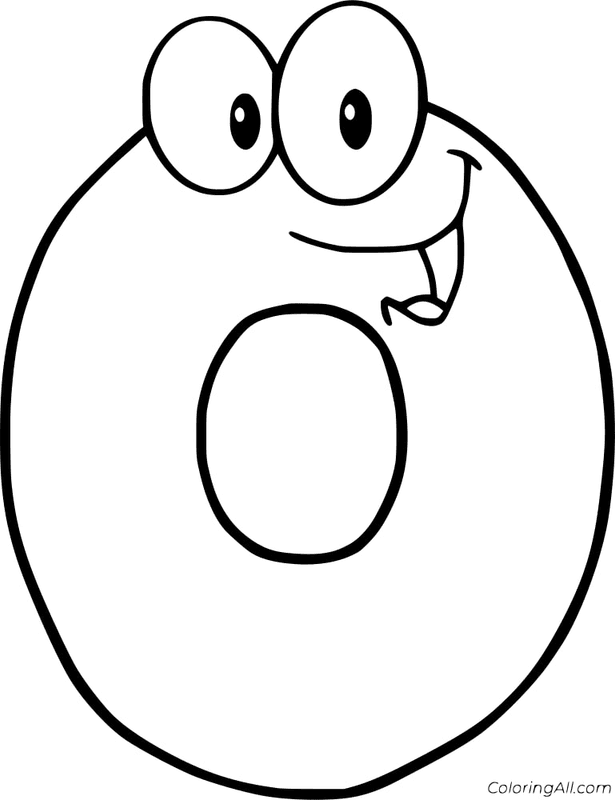 Number Zero Coloring Page