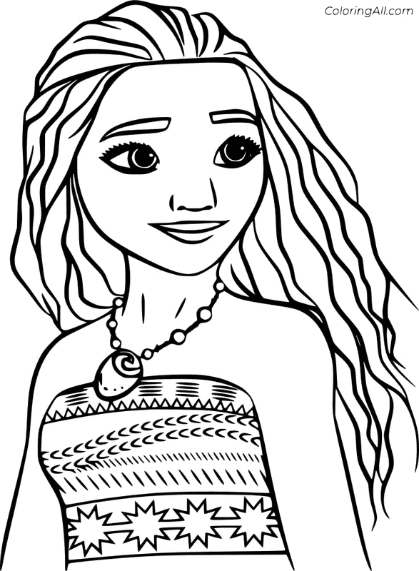 Moana Princess Coloring Page