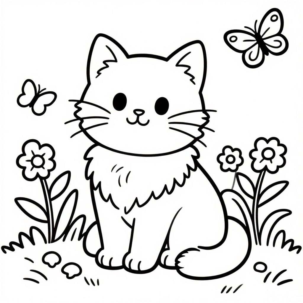 Kitten in the Garden