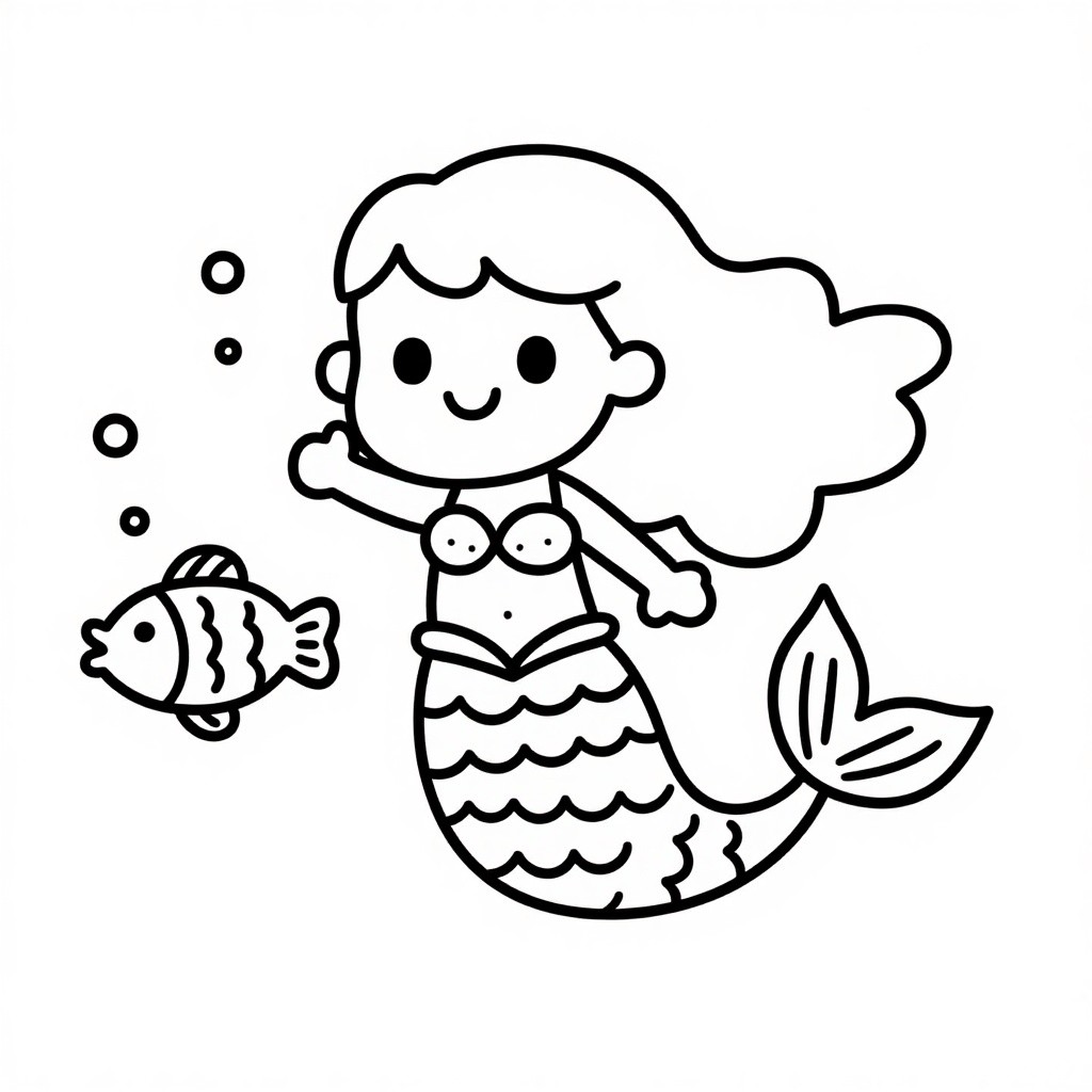Mermaid at the Coral Reef