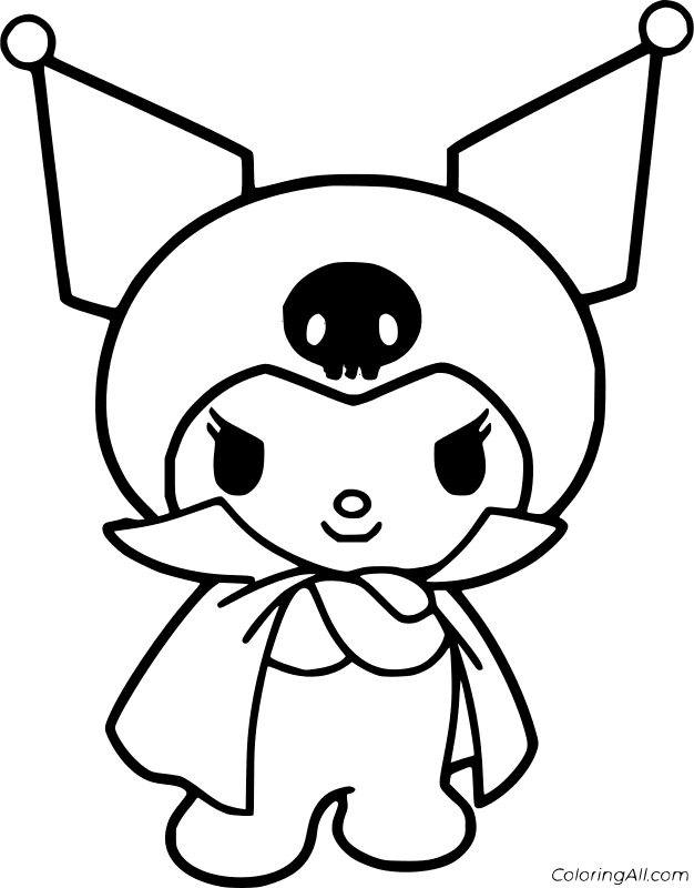 Kuromi Coloring Page 1