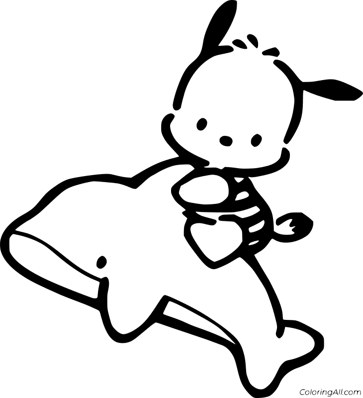 Pochacco Coloring Page 4