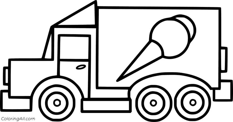 Ice Cream Truck Coloring Page
